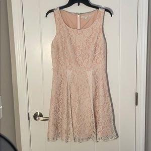 White and Cream Lace Lauren Conrad Dress